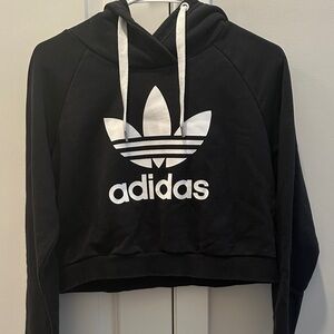 Adidas Black Hoodie with White Logo